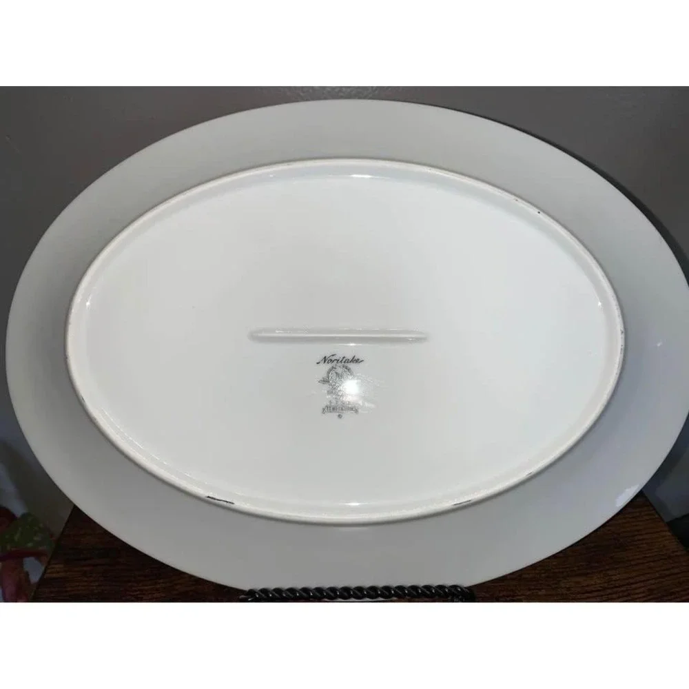 Vintage Noritake Temptation 2752 Oval Serving Platter Bone China Japan